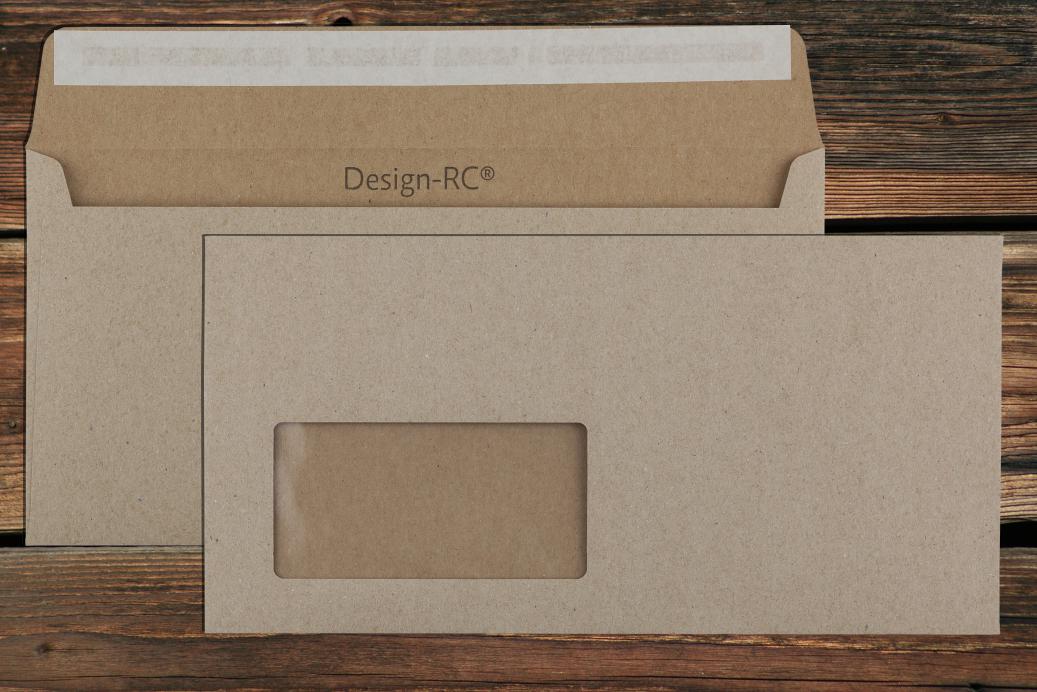 Briefhüllen mit Fenster C6/5 114x229 mm Haftklebend Recycling Grau 100 g/qm